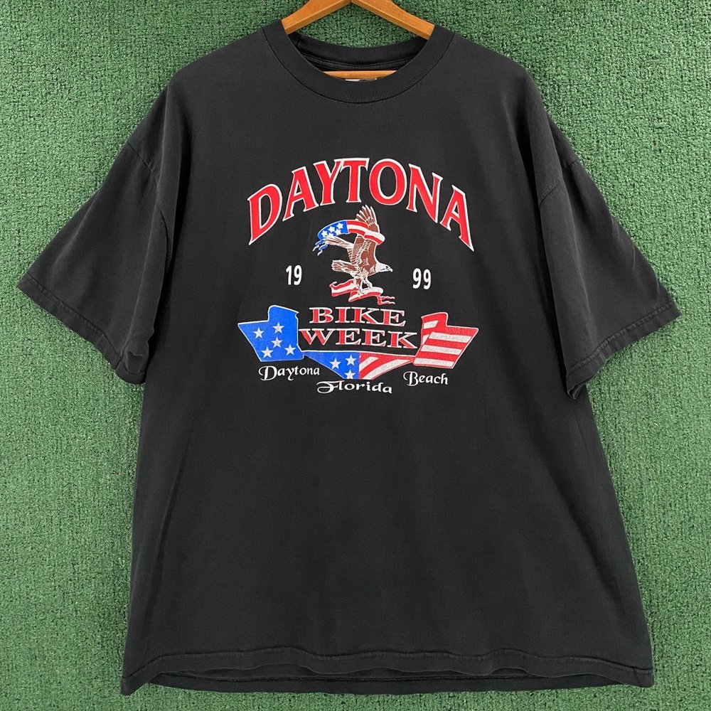 VTG 90’s Eagle Daytona Beach Bike Week Motorcycle Double Sided T-Shirt Men’s XL